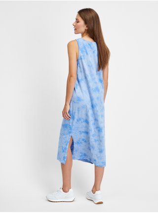 Modré dámske batikované midi šaty GAP