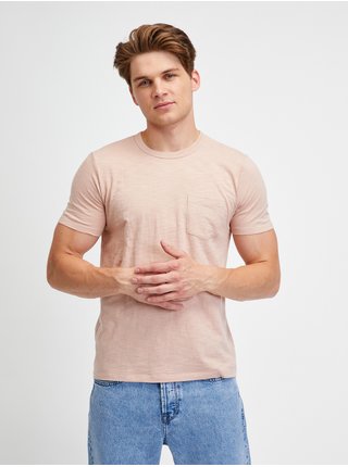 Světle růžové pánské tričko s kapsičkou GAP