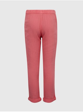 Růžové holčičí kalhoty s pružným pasem GAP