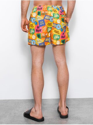 Kraťasy pre mužov Ombre Clothing - oranžová, žltá, modrá, ružová