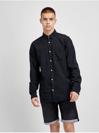 Čierna pánska košeľa s dlhým rukávom GAP