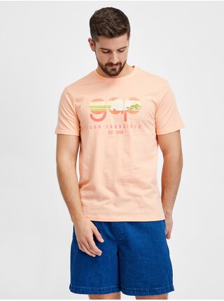 Oranžové pánske tričko s retro logom GAP