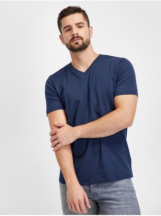 Sada tří pánských basic triček v bílé a modré barvě GAP 