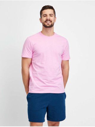 Růžové pánské basic tričko GAP 