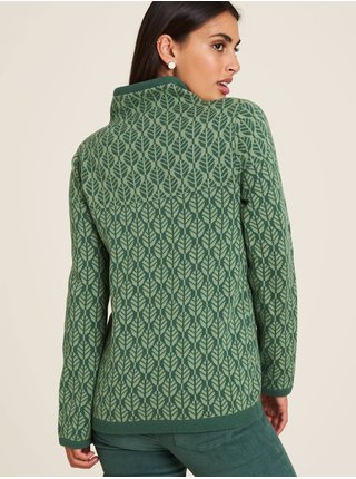 Zelený dámsky vzorovaný sveter Tranquillo