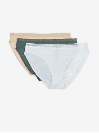 Sada troch nohavičiek v zelenej, béžovej a bielej farbe DORINA Zanna-3pp