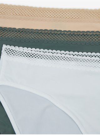 Sada troch nohavičiek v zelenej, béžovej a bielej farbe DORINA Zanna-3pp