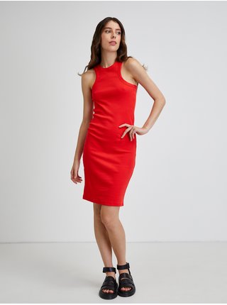 Červené pouzdrové šaty Noisy May Maya