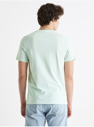 Svetlozelené bavlnené tričko Celio Ceradise