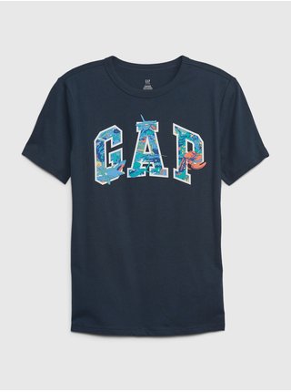 Tmavomodré chlapčenské tričko z organickej bavlny GAP