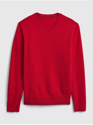 Červený chlapčenský sveter z organickej bavlny GAP