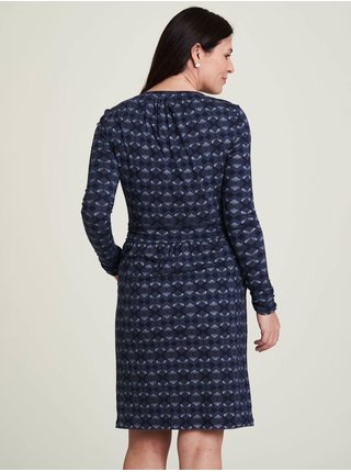 Tmavě modré vzorované šaty Tranquillo