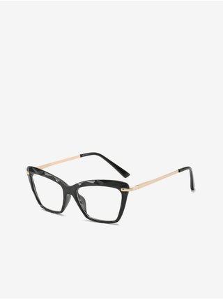  Černé dámské hranaté brýle s čirými skly VeyRey Verity