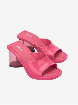 Růžové pantofle na podpatku Melissa Candy