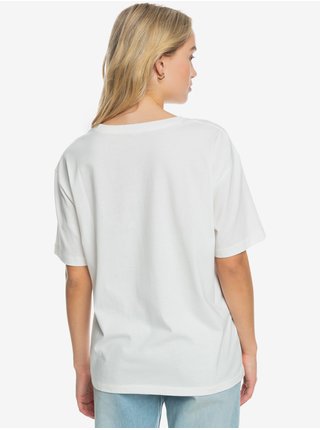 Biele dámske oversize tričko Roxy Barrel Day