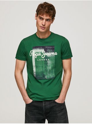 Zelené pánské tričko Pepe Jeans Sawyer