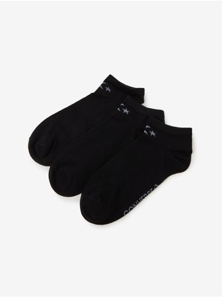 Sada troch párov ponožiek v čierne farbe Converse