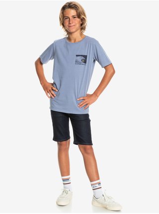 Svetlofialové chlapčenské tričko Quiksilver Smiley Waves