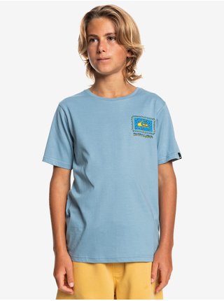 Svetlomodré chlapčenské tričko s potlačou Quiksilver Radical Roots