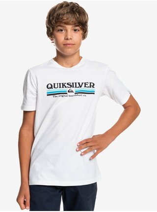 Biele chlapčenské tričko Quiksilver Lined Up