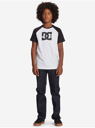 Čierno-biele chlapčenské tričko DC Raglan