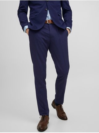 Tmavě modré oblekové kalhoty Jack & Jones Franco