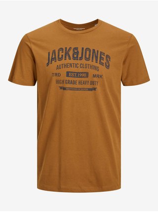 Hnědé tričko Jack & Jones Jeans