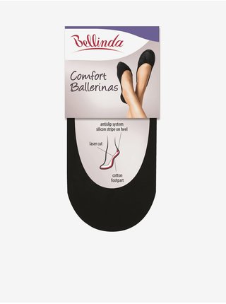 Černé balerínkové ponožky Bellinda COMFORT BALLERINAS 