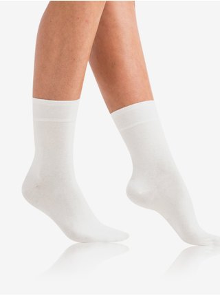 Bílé dámské ponožky Bellinda COTTON MAXX LADIES SOCKS 