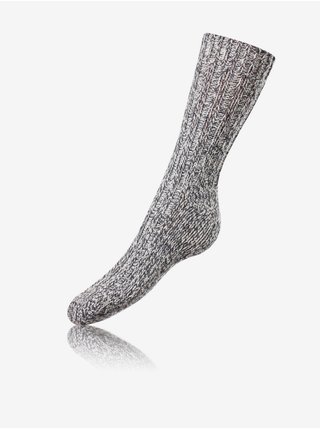 Šedé unisex zimní ponožky Bellinda NORWEGIAN STYLE SOCKS 