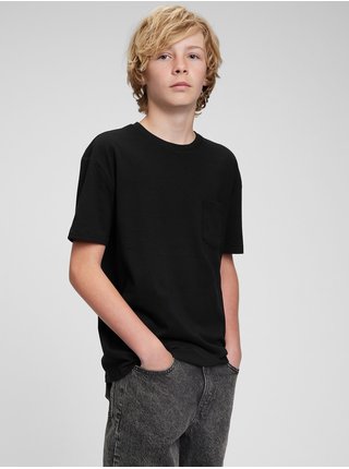 Čierne chlapčenské tričko GAP Teen