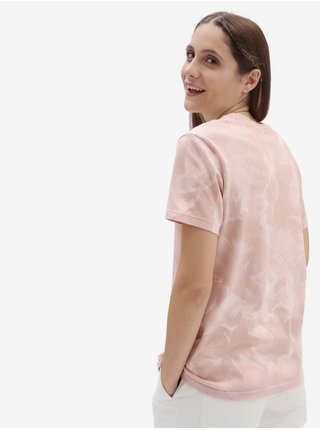Svetloružové dámske vzorované tričko VANS