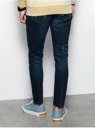 Tmavě modré pánské skinny fit džíny Ombre Clothing P1060