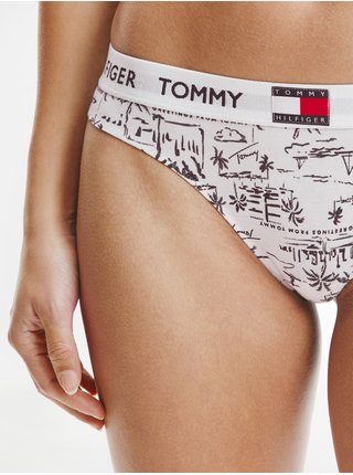 Černo-bílá vzorovaná tanga Tommy Hilfiger Underwear