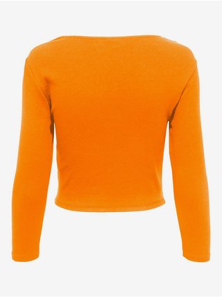 Oranžové tričko s průstřihem ONLY Lurri