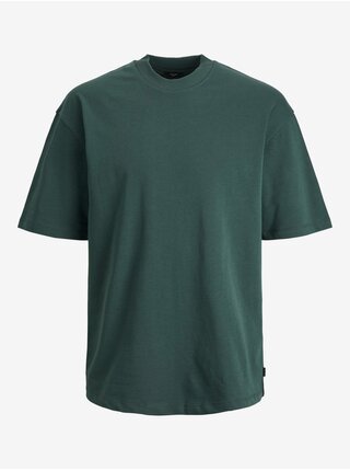 Tmavozelené basic tričko Jack & Jones Blakam
