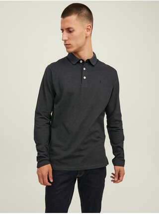 Tmavošedá polokošeľa s dlhým rukávom Jack & Jones Paulos