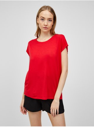 Červené basic tričko VERO MODA Ava