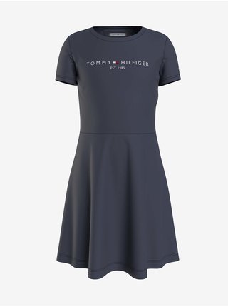 Tmavomodré dievčenské šaty Tommy Hilfiger