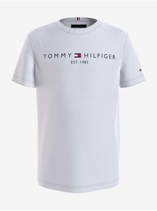 Sada chlapčenského trička a šortiek v bielej a modrej farbe Tommy Hilfiger