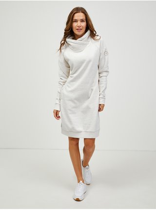 Krémové dámske mikinové šaty s limcom Ragwear Cruzada Dress Organic