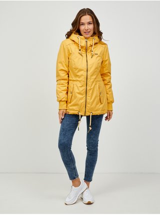 Žlutá dámská zimní bunda s kapucí Ragwear Danka