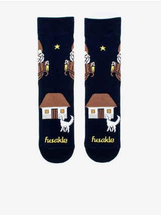 Tmavě modré klučičí vzorované ponožky Fusakle Dědeček Večerníček