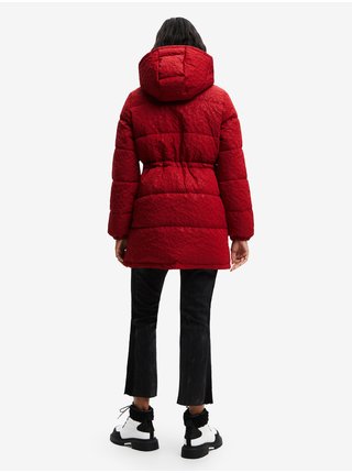 Červená dámska zimná bunda Desigual Kalmar