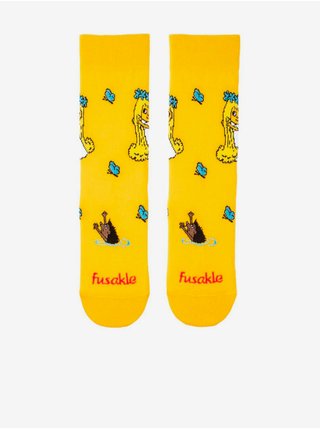 Žlté dievčenské vzorované ponožky Fusakle Víla Amálka