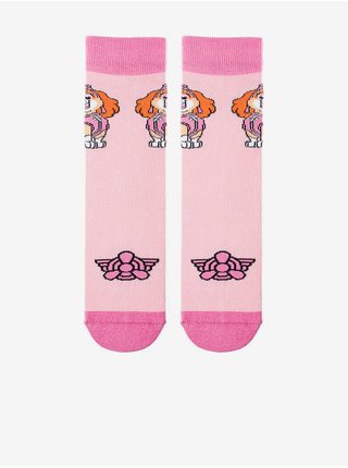 Růžové holčičí vzorované ponožky Fusakle Patrol Skye