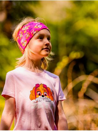 Tmavě růžový holčičí vzorovaný šátek Fusakle Patrol Skye