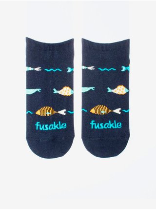 Tmavě modré vzorované ponožky Fusakle Hlubina