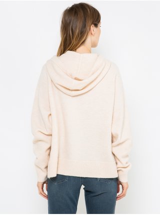 Béžový dámsky sveter s prímesou vlny CAMAIEU