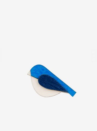 Drevená brož BeWooden Blue Bird Brooch